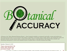 Tablet Screenshot of botanicalaccuracy.com